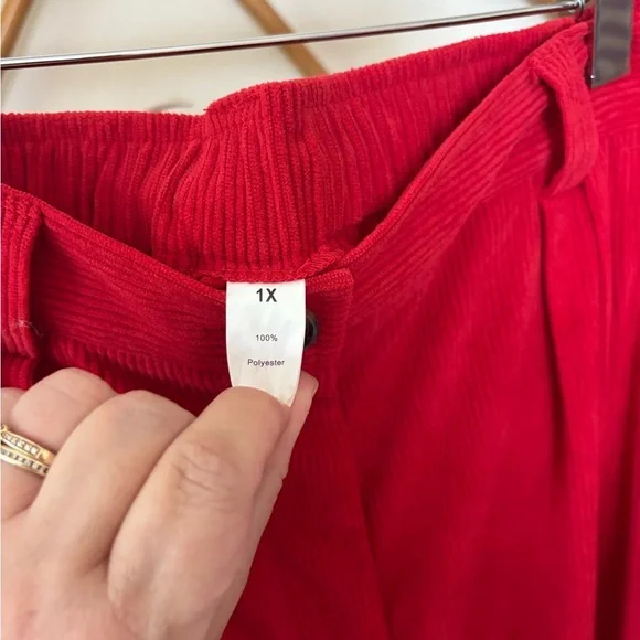 HALARA Red Relaxed Fit Trousers - Picture 2 of 3